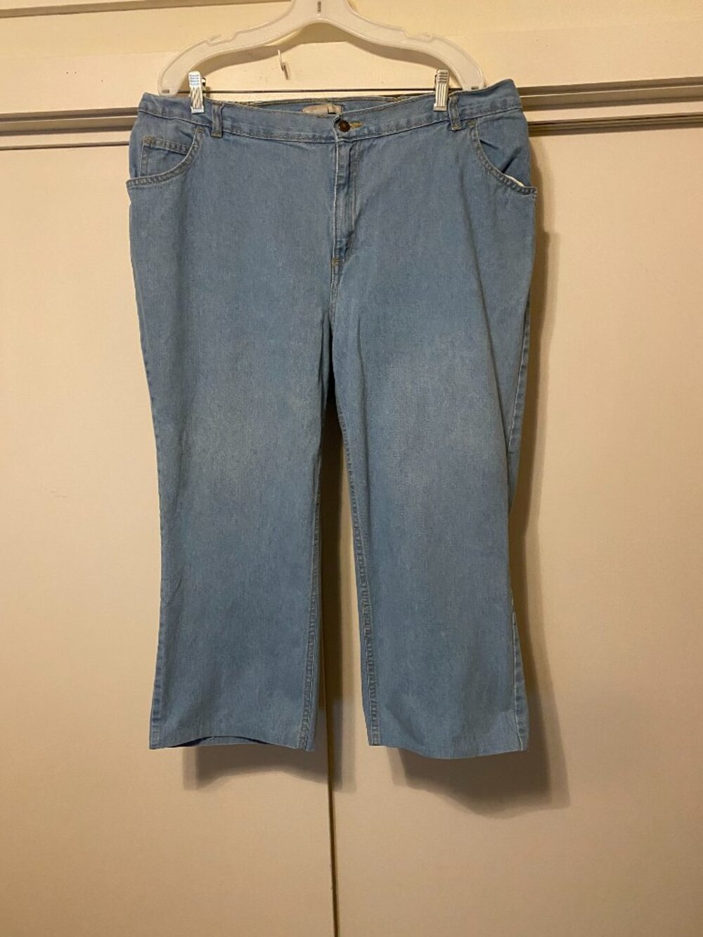 Woman Within, jean capris w/back stretch waist, size 22W petite